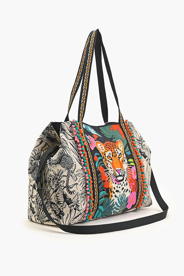 Tropical Leopard Tote