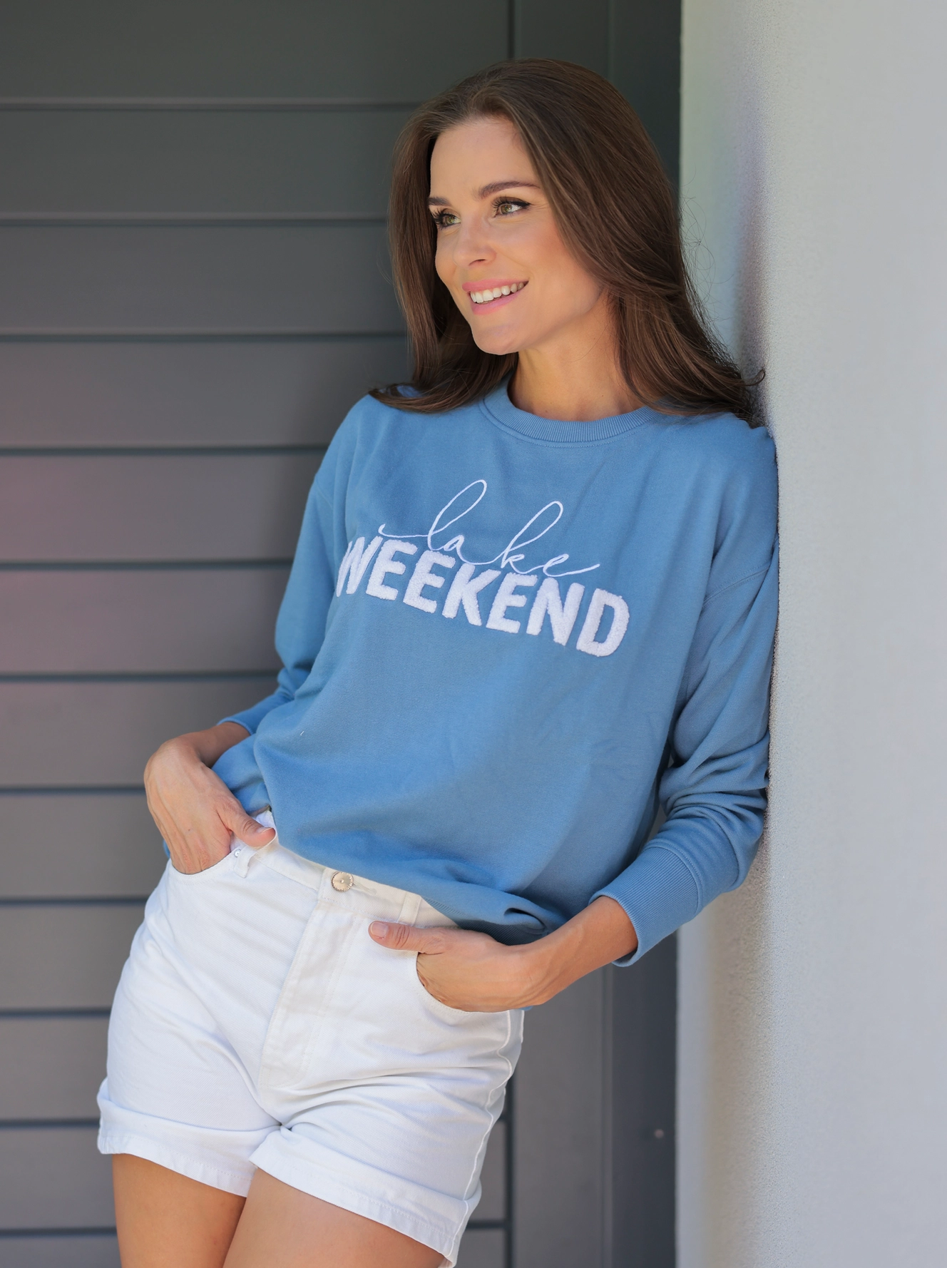 Lake Weekend Sweatshirt Blue