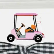Note Sheets in Box Pink Golf Cart