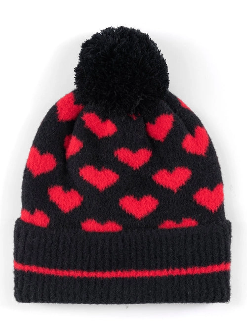Heart Hat Black