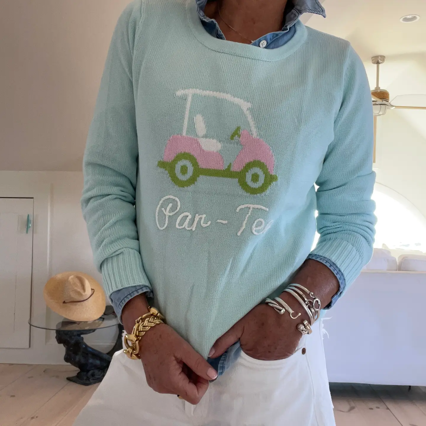 Par-Tee Sweater Aqua