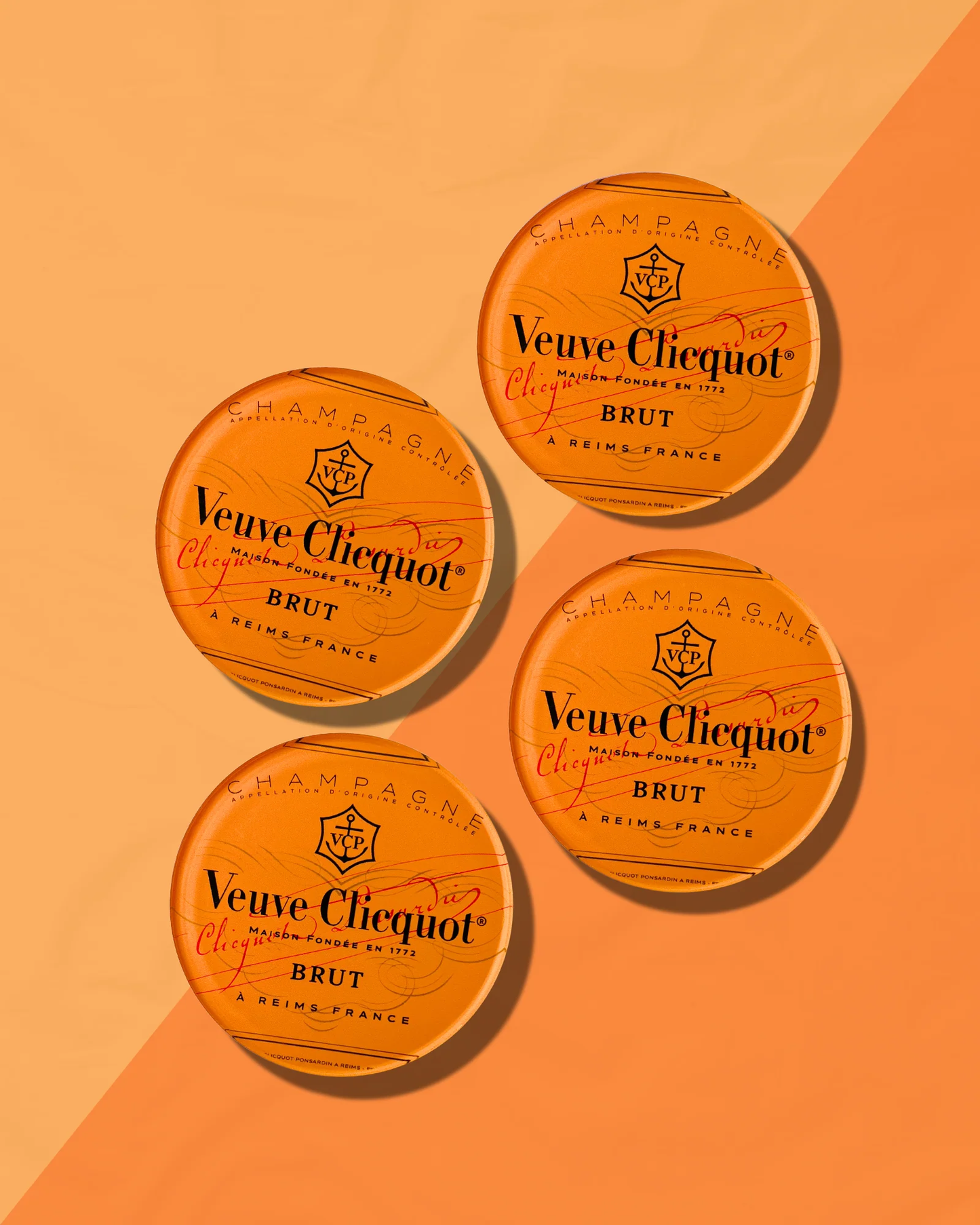 Pop the Bubbly Veuve Coaster
