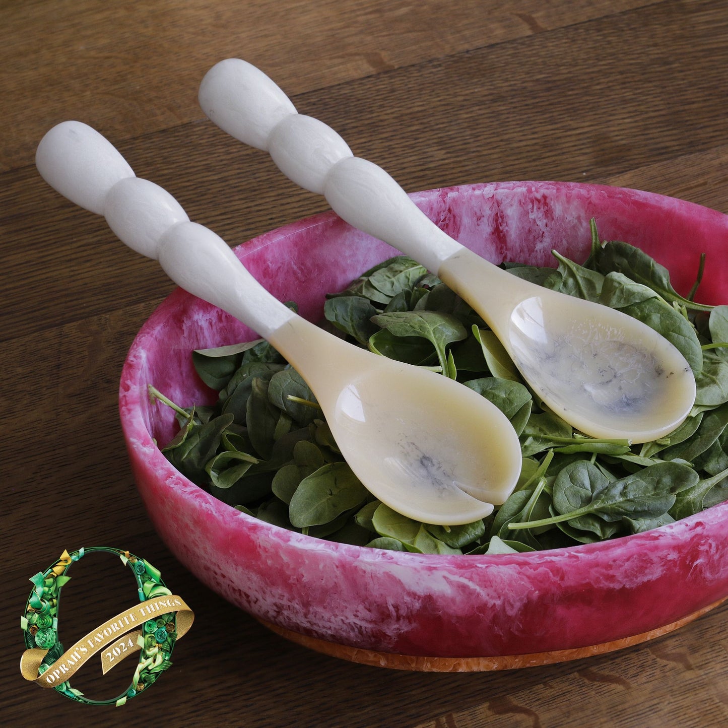 Rio Bubble Salad Servers White