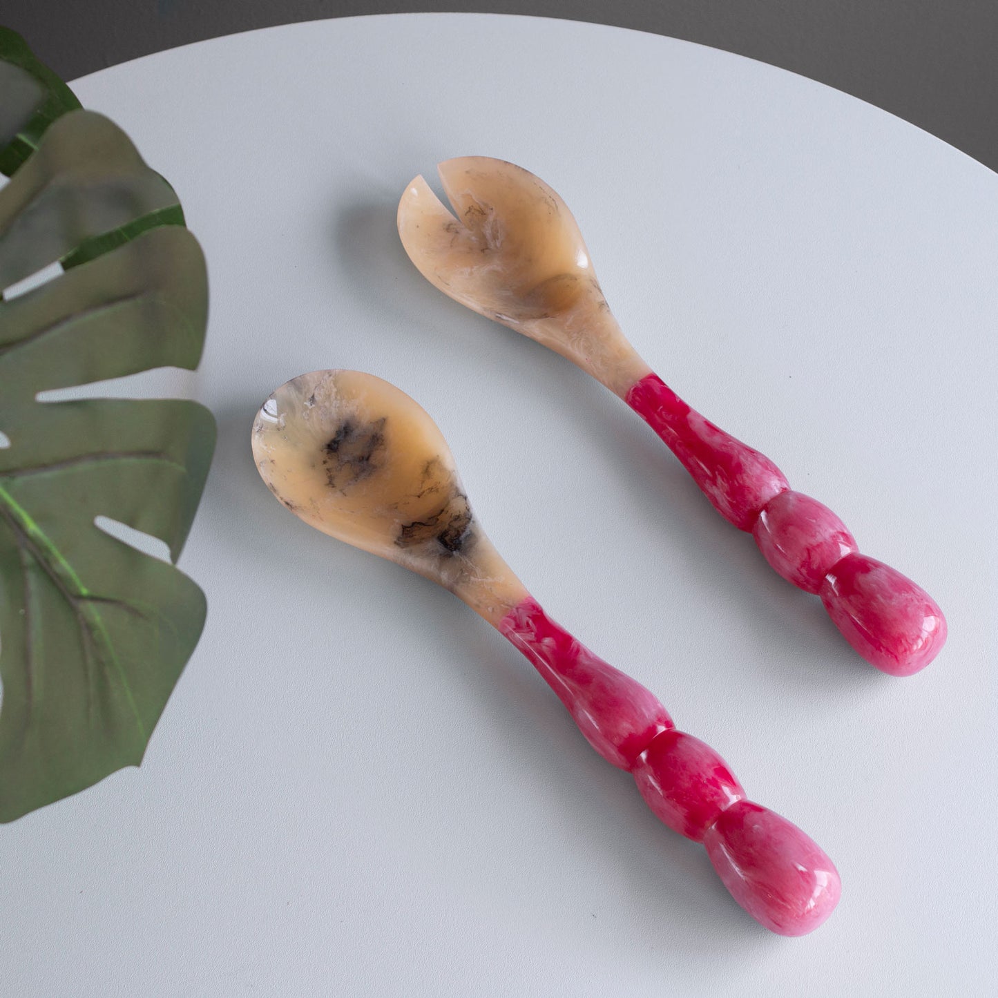 Rio Bubble Salad Servers Pink