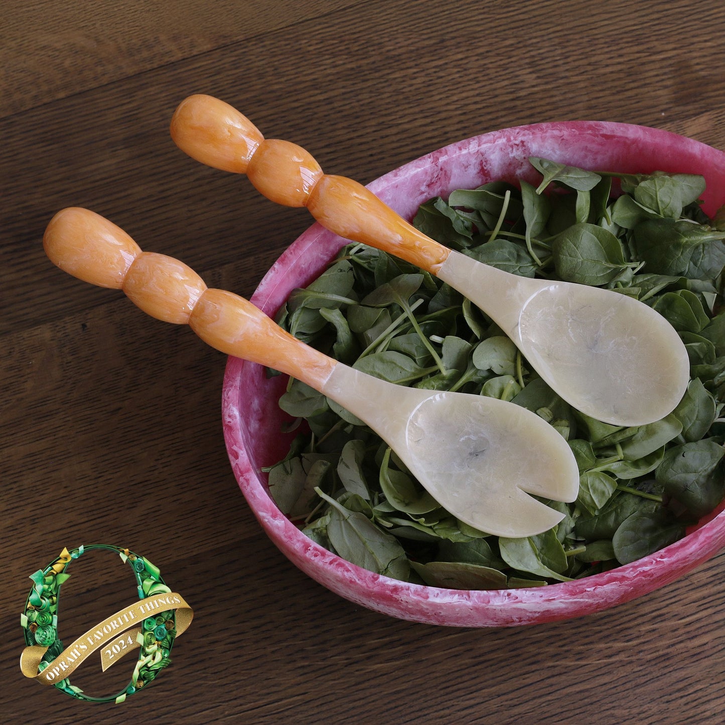Rio Bubble Salad Servers Orange
