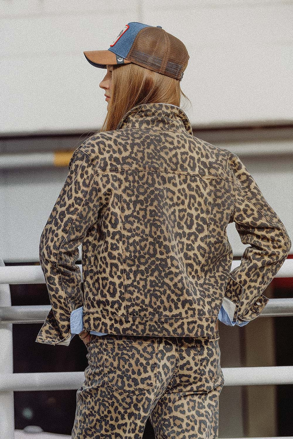Leopard Denim Jacket