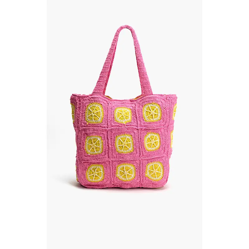 Lime Crochet Tote Bag