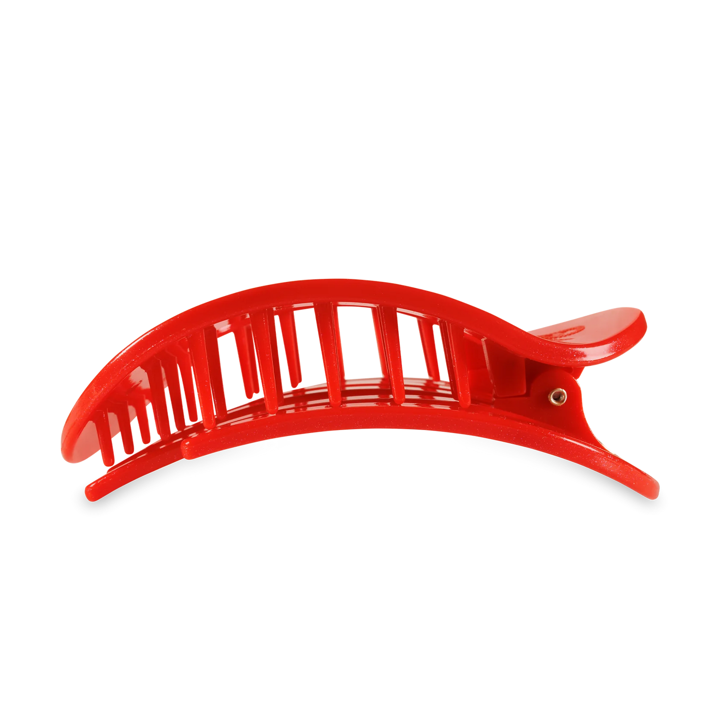 Shimmer Red Flat Round Clip Large