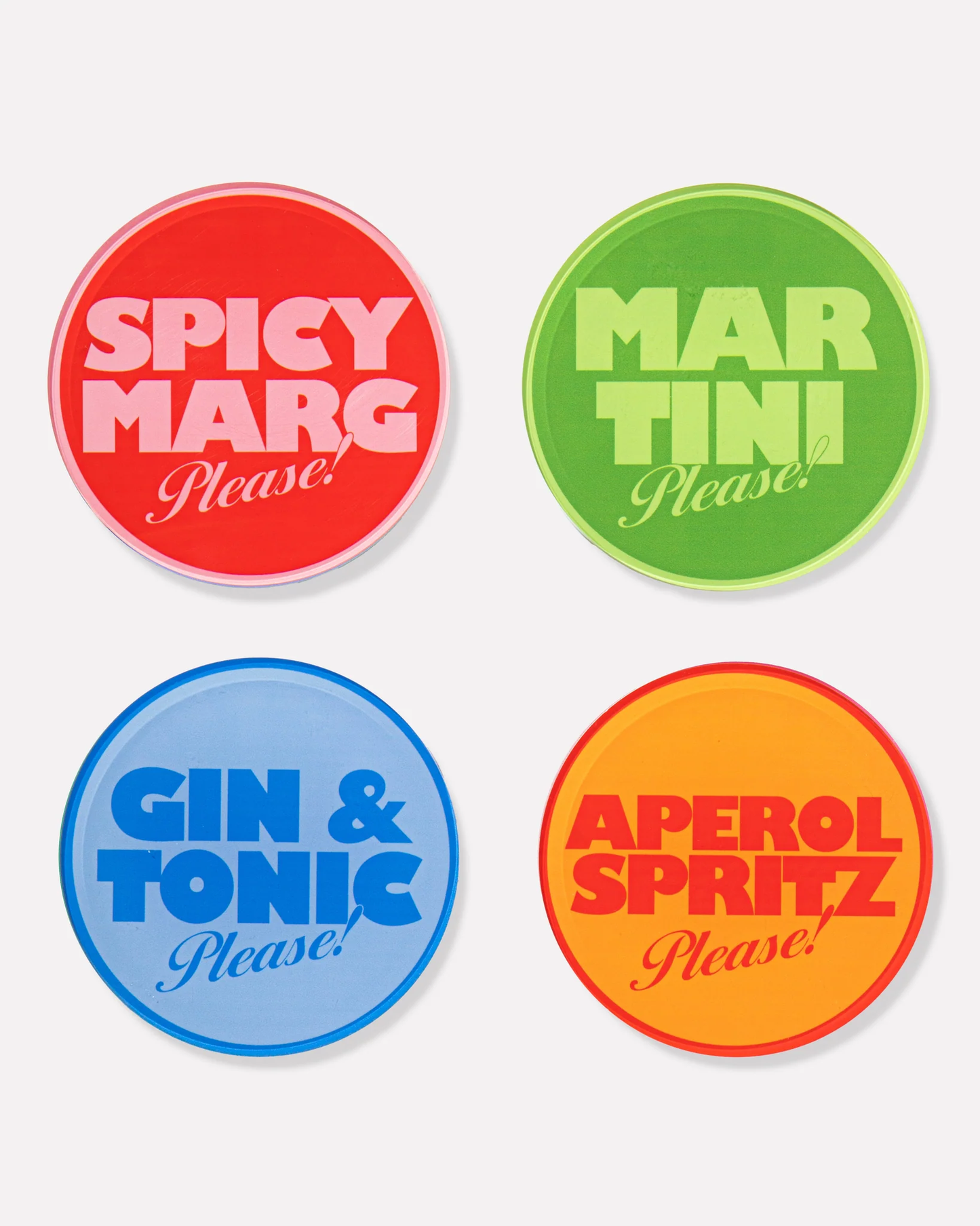 Drinks of Me Coasters Set of 4