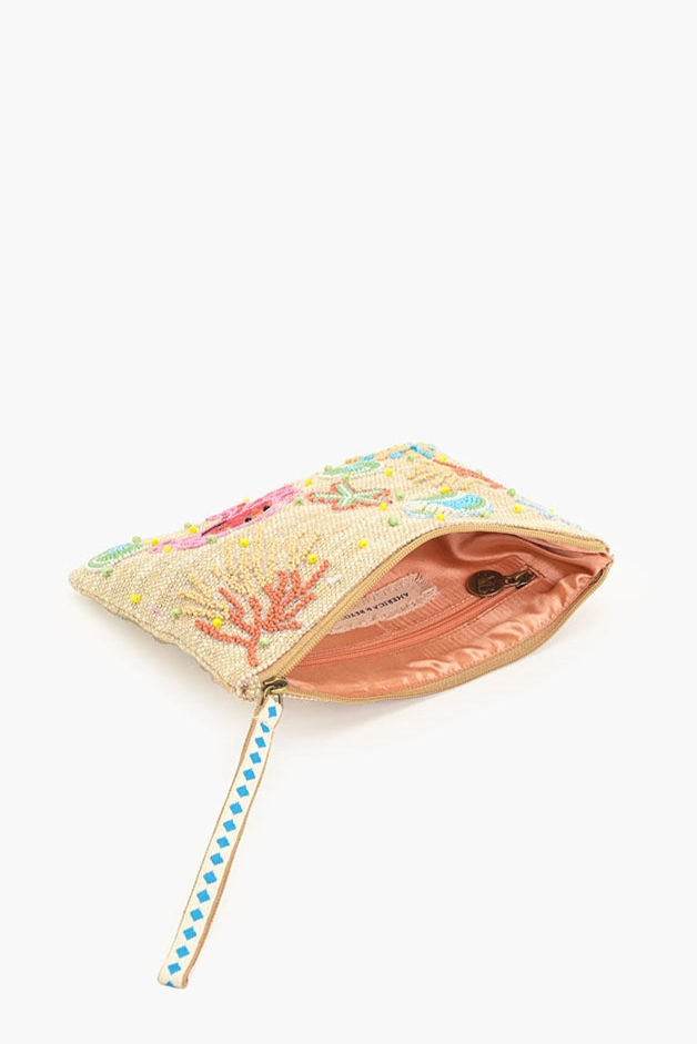 Crab Shell Embelished Wristlet