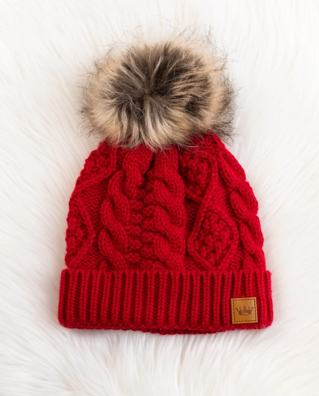 Pom Hat Red