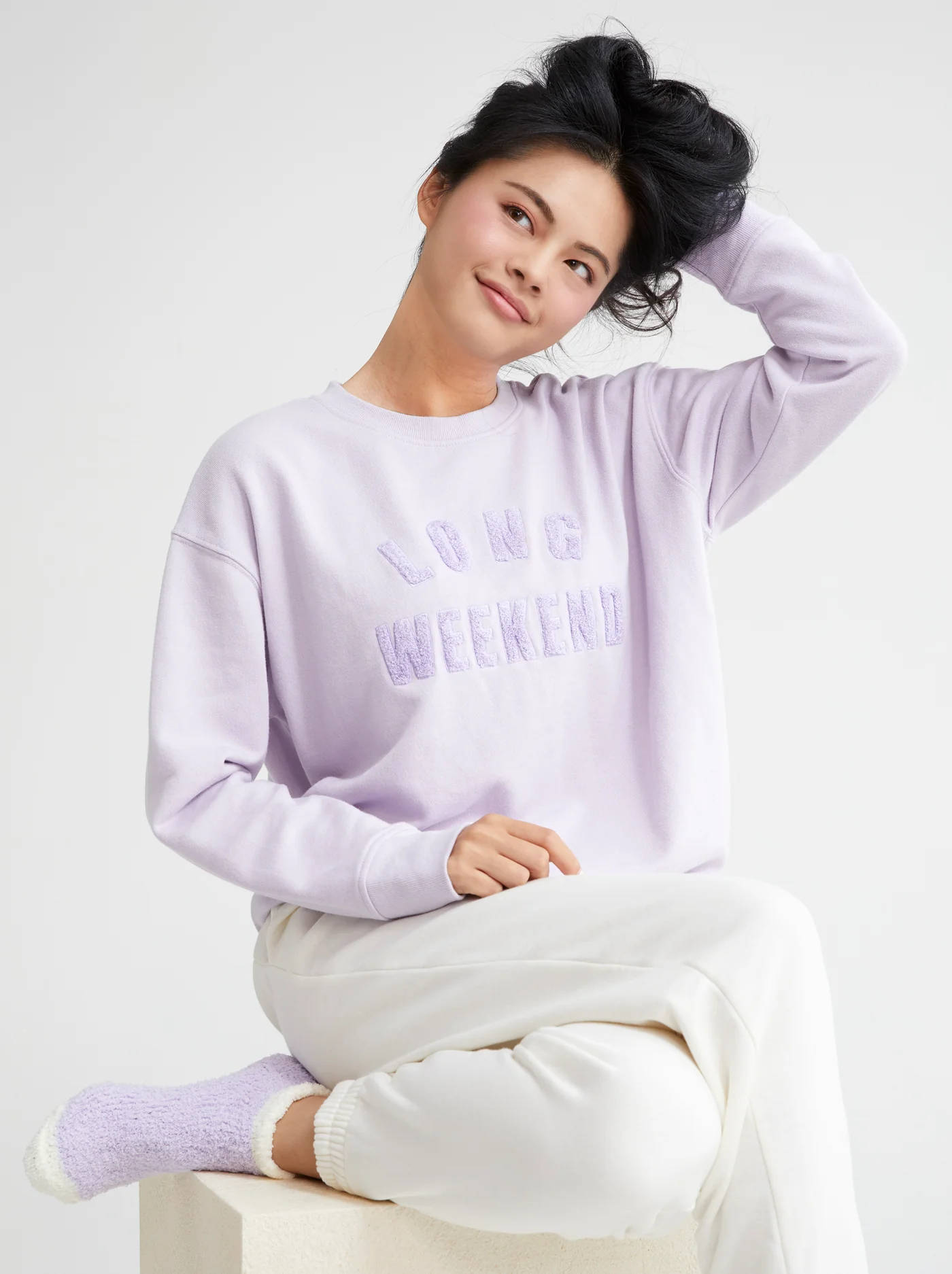 Long Weekend Sweatshirt Lilac