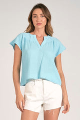 Claire Top Light Azure