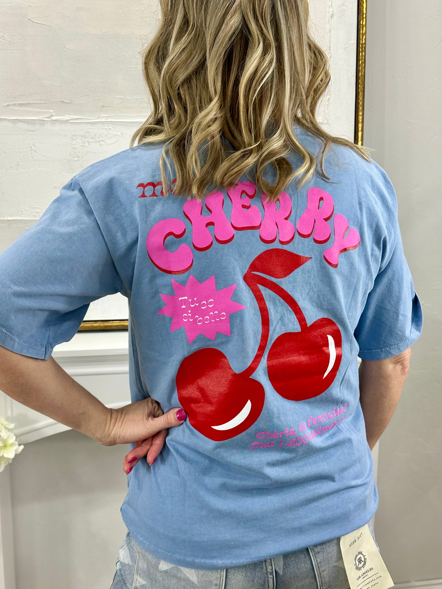 Mon Cherry T-Shirt Blue