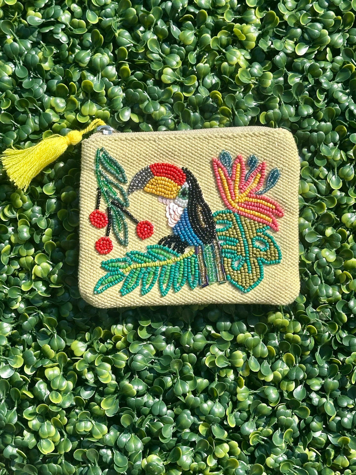 Toucan Embellished Pouch