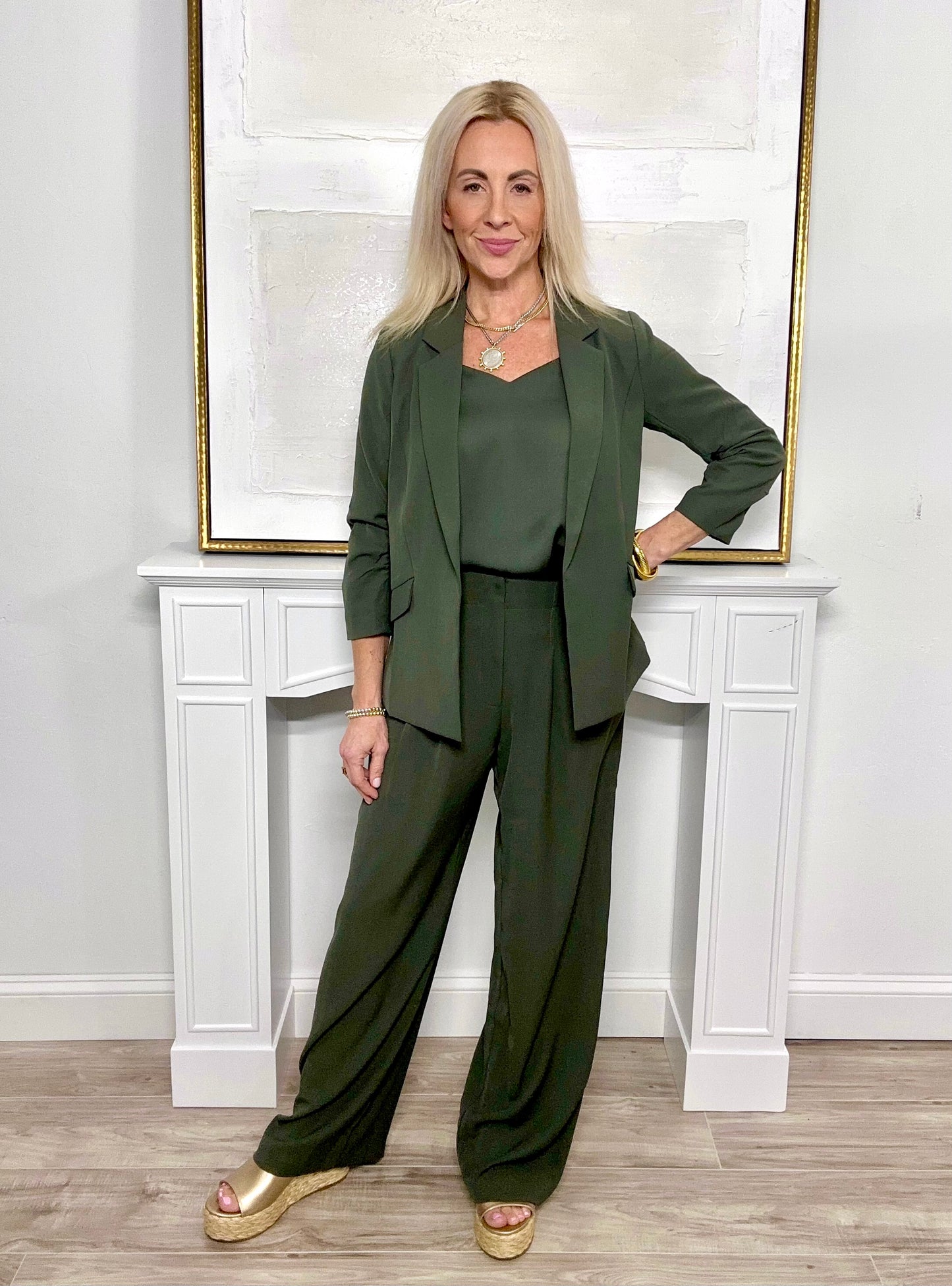 Alexis Blazer Dark Olive