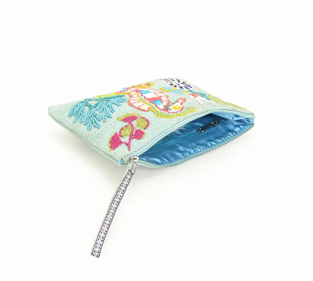 Seahorse Beaded Wristlet