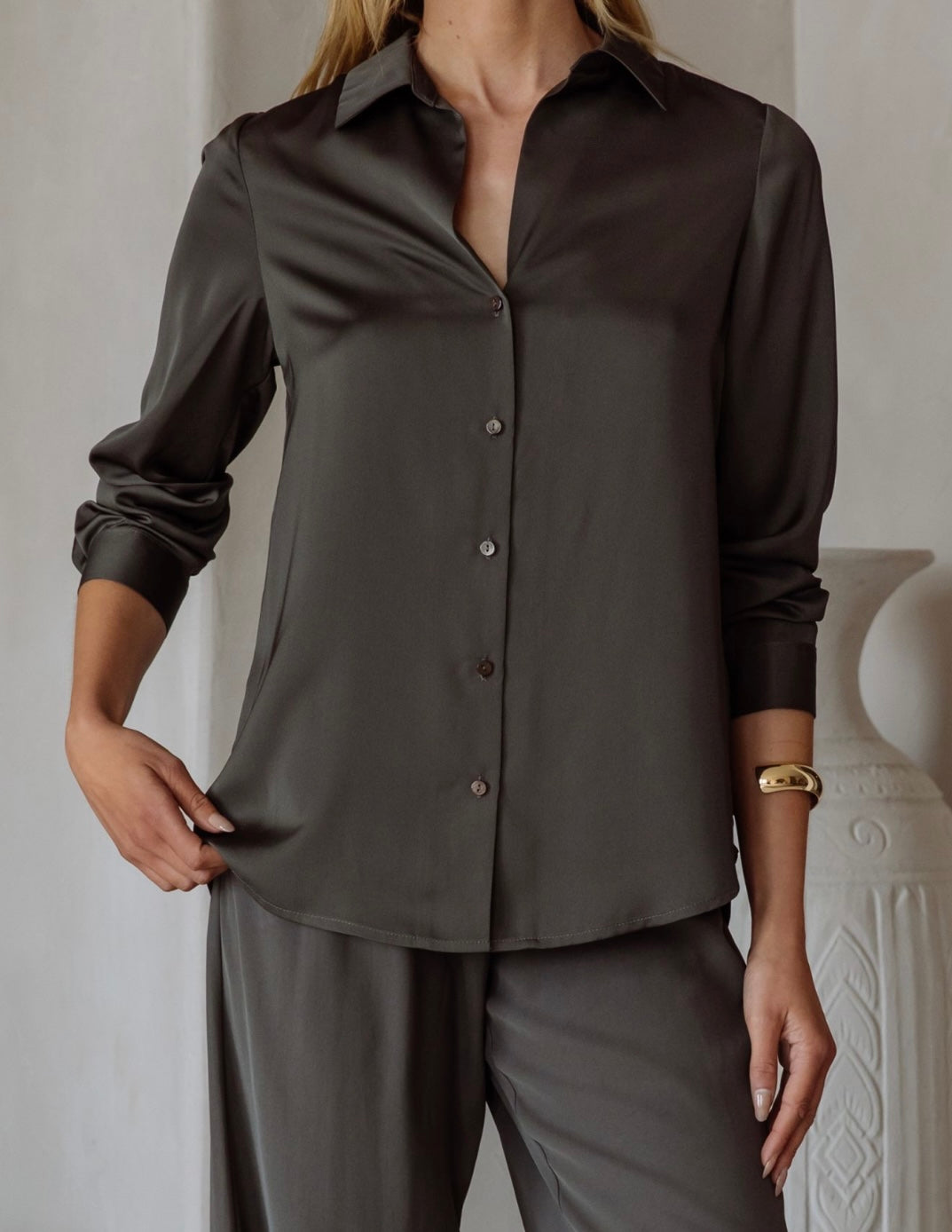 Sandra Blouse Dark Olive
