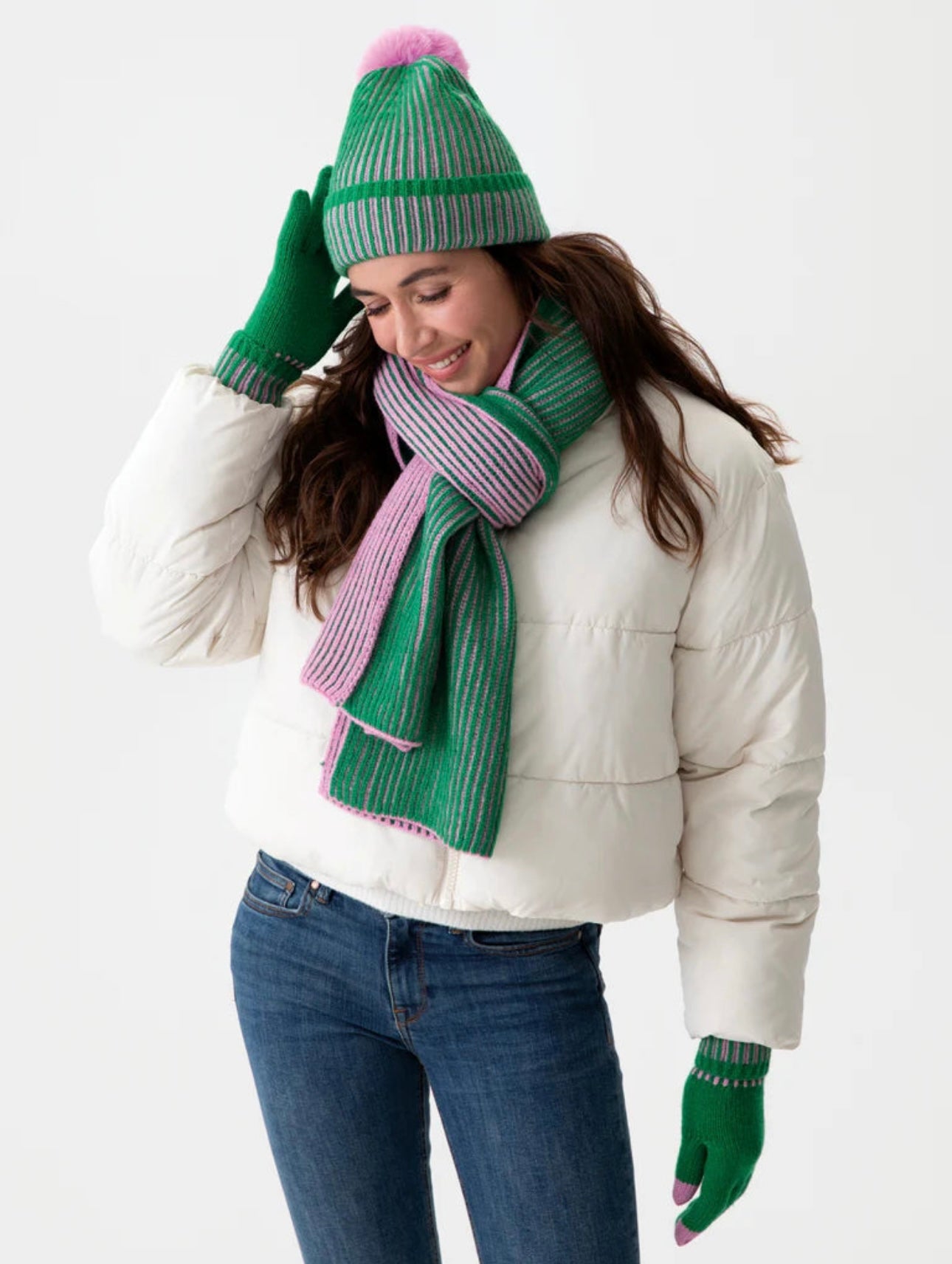 Christie Green Touchscreen Gloves