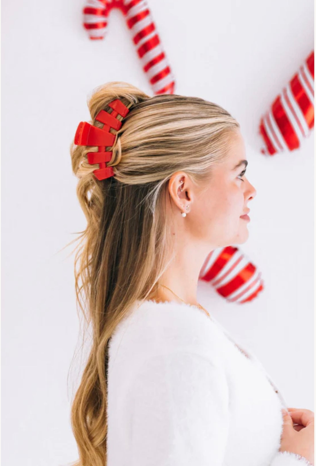 Classic Shimmer Red Hair Clip Large