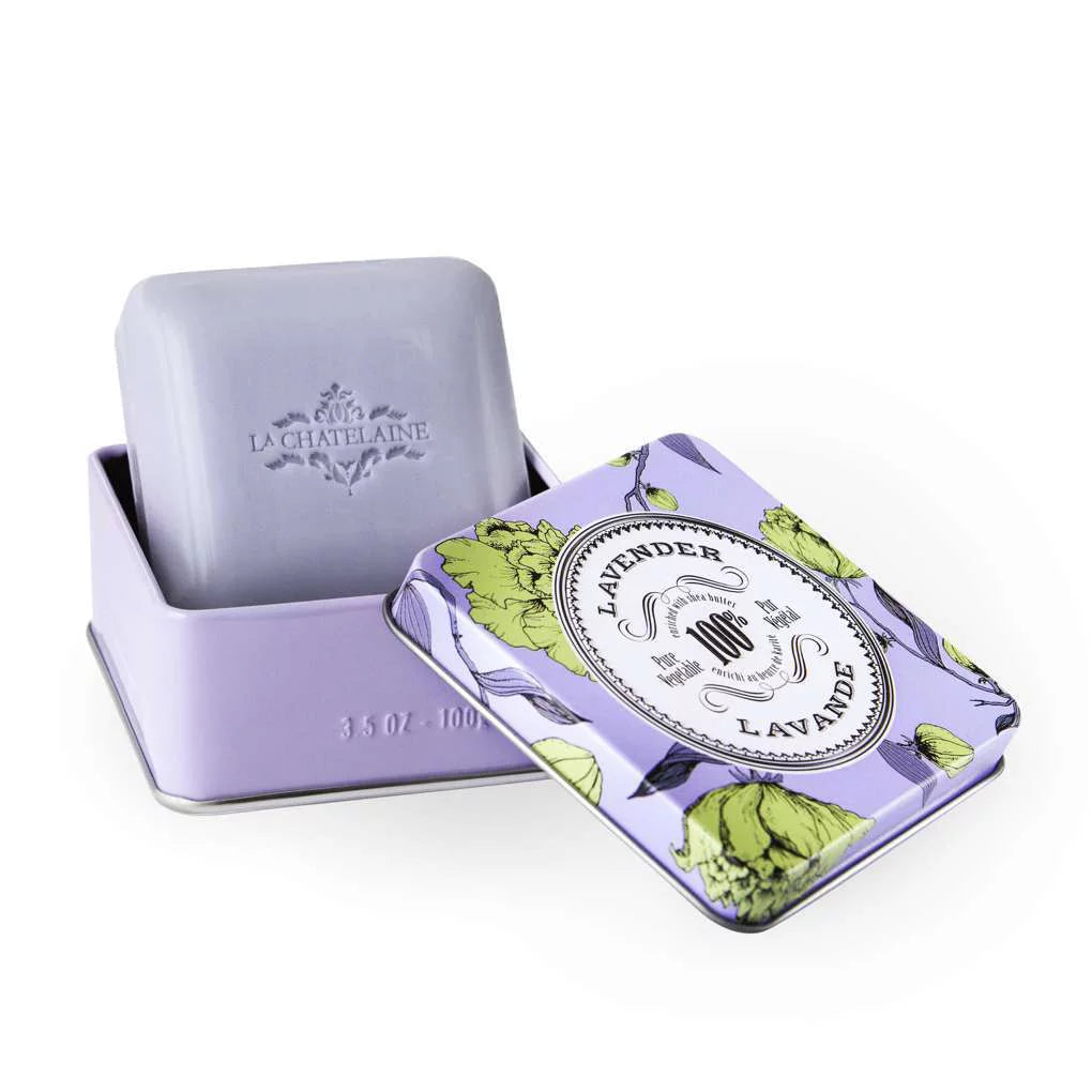 La Chatelaine Travel Soap in Tin Lavender
