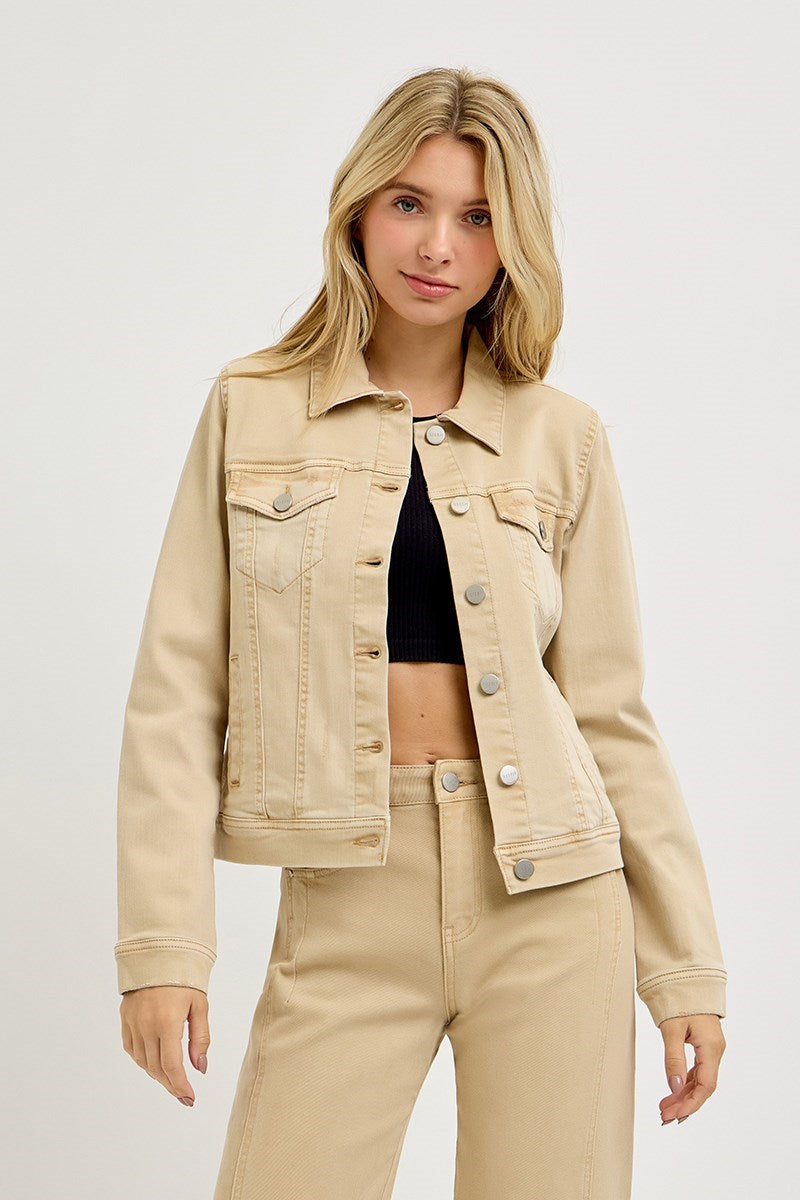 Katrina Denim Jean Jacket Latte