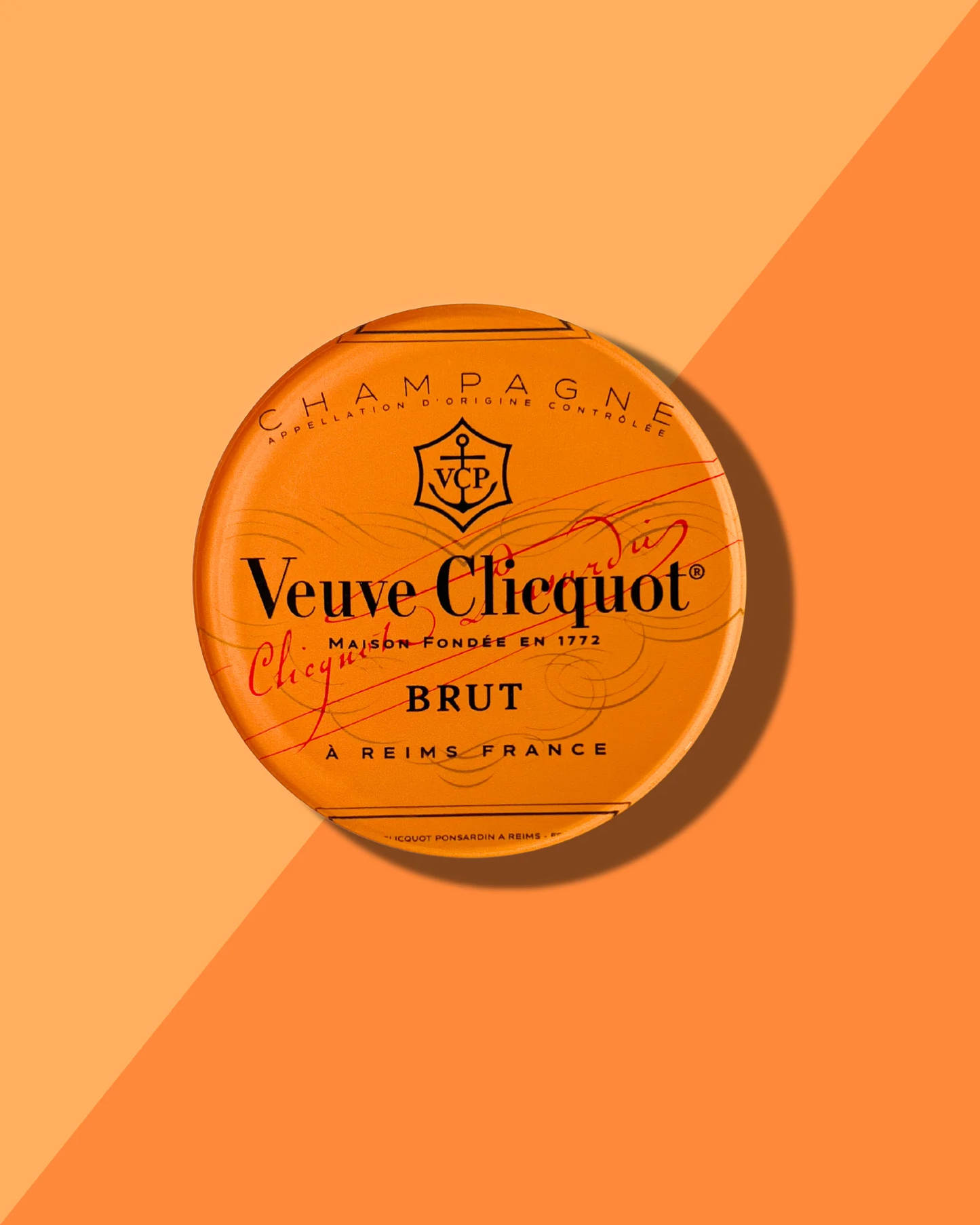 Pop the Bubbly Veuve Coaster