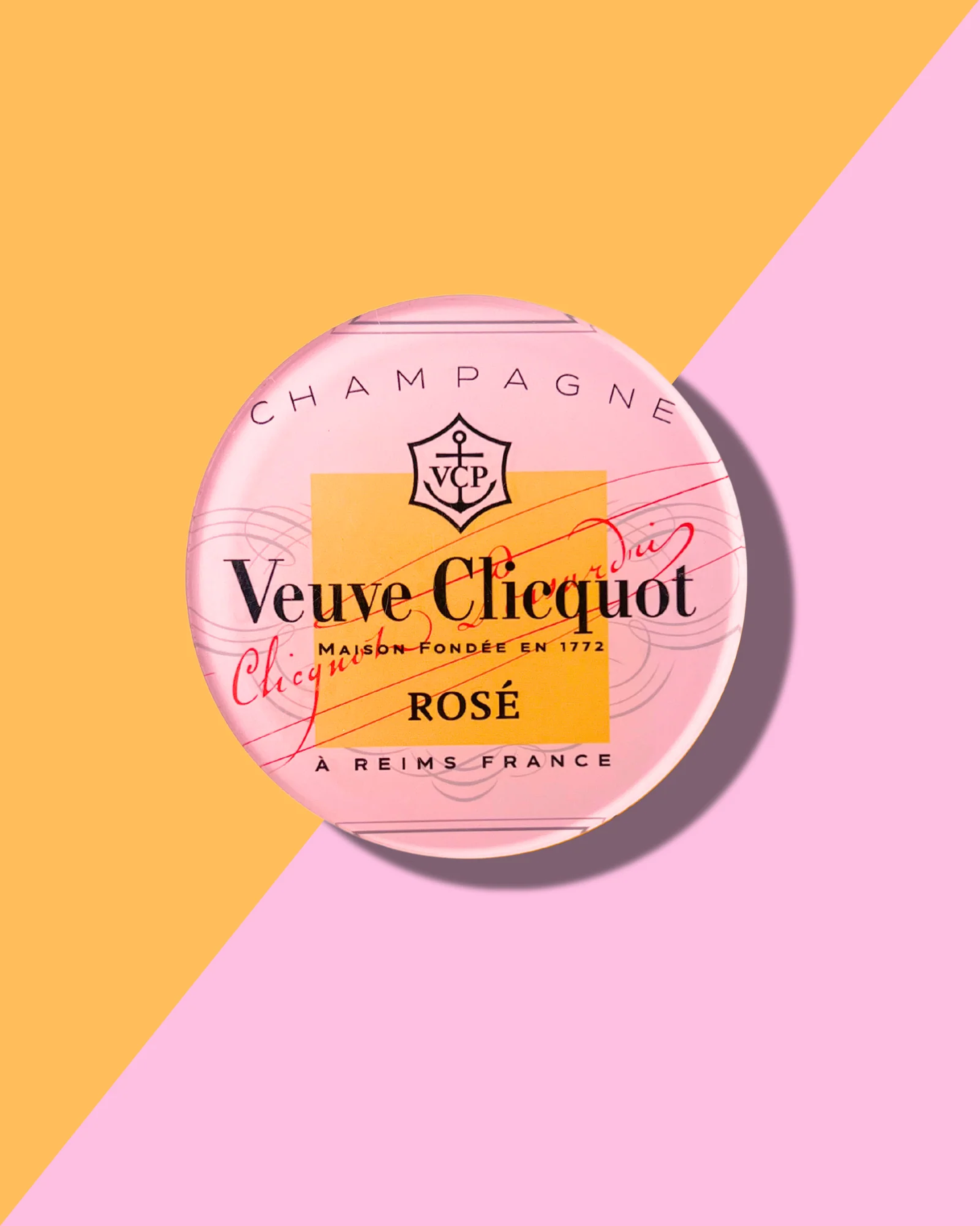 Rose all Day Veuve Coaster