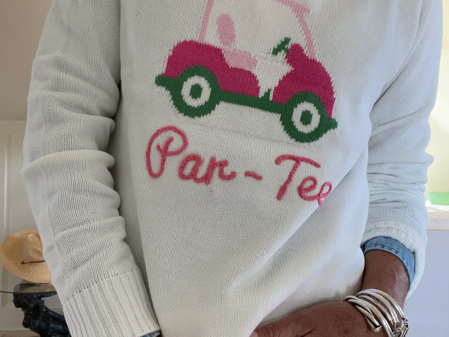 Par-Tee Sweater White
