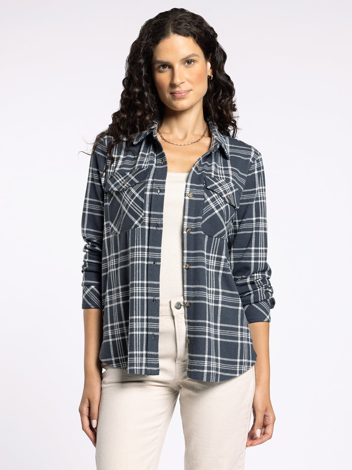 Cassian Top Navy Charcoal