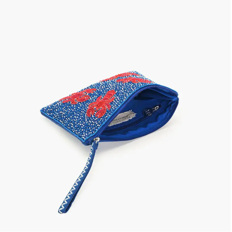 Coastal Claw Beaded Wristlet