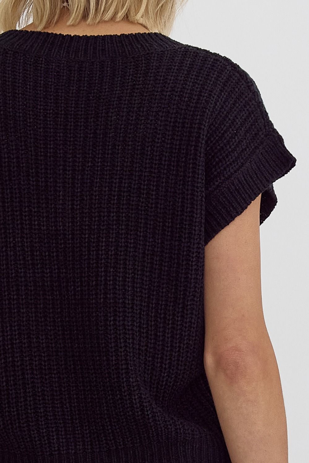 Heather Top Black