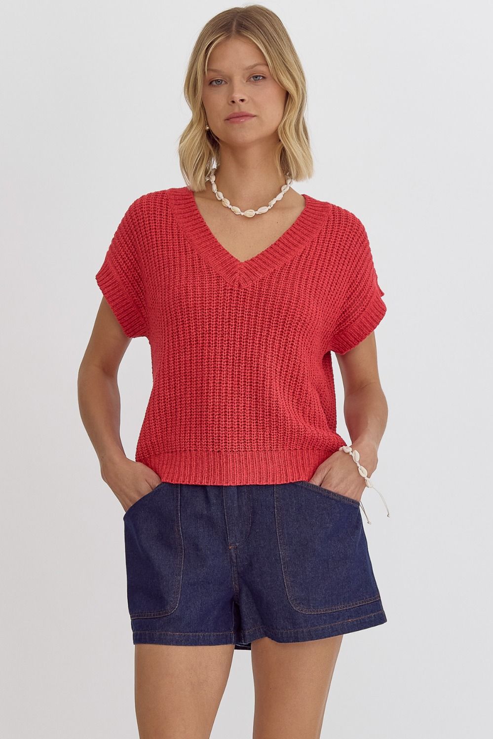 Heather Top Red