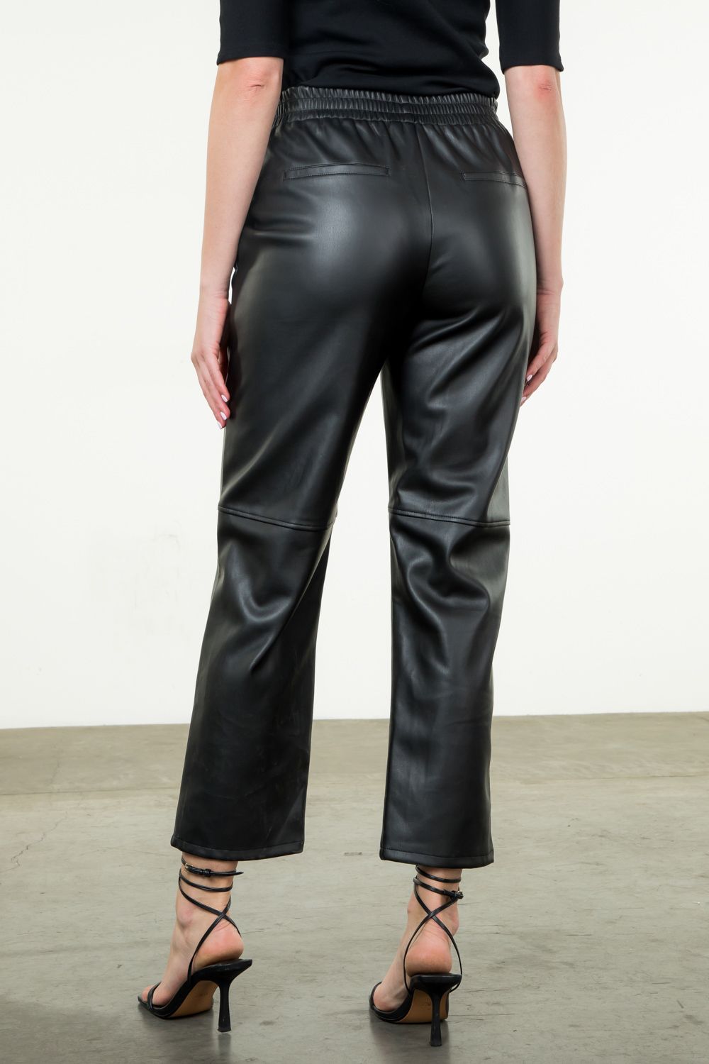 Stacey Leather Joggers