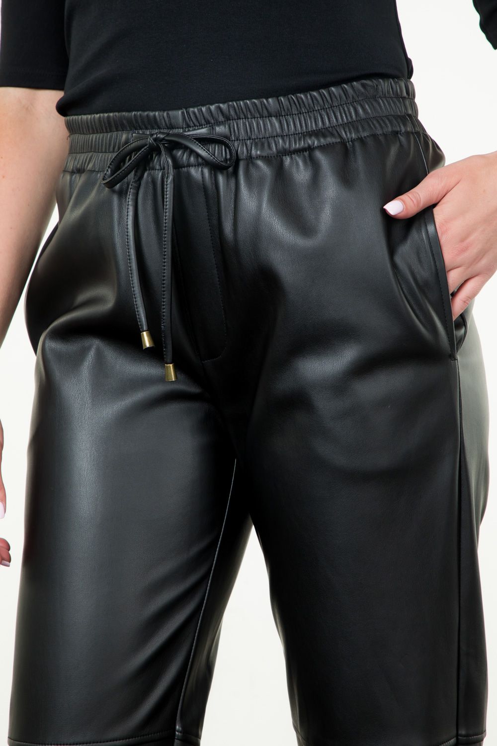 Stacey Leather Joggers