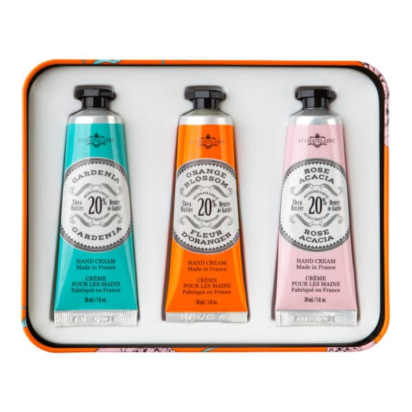 La Chatelaine Hand Cream Trio Gift Tin Orange