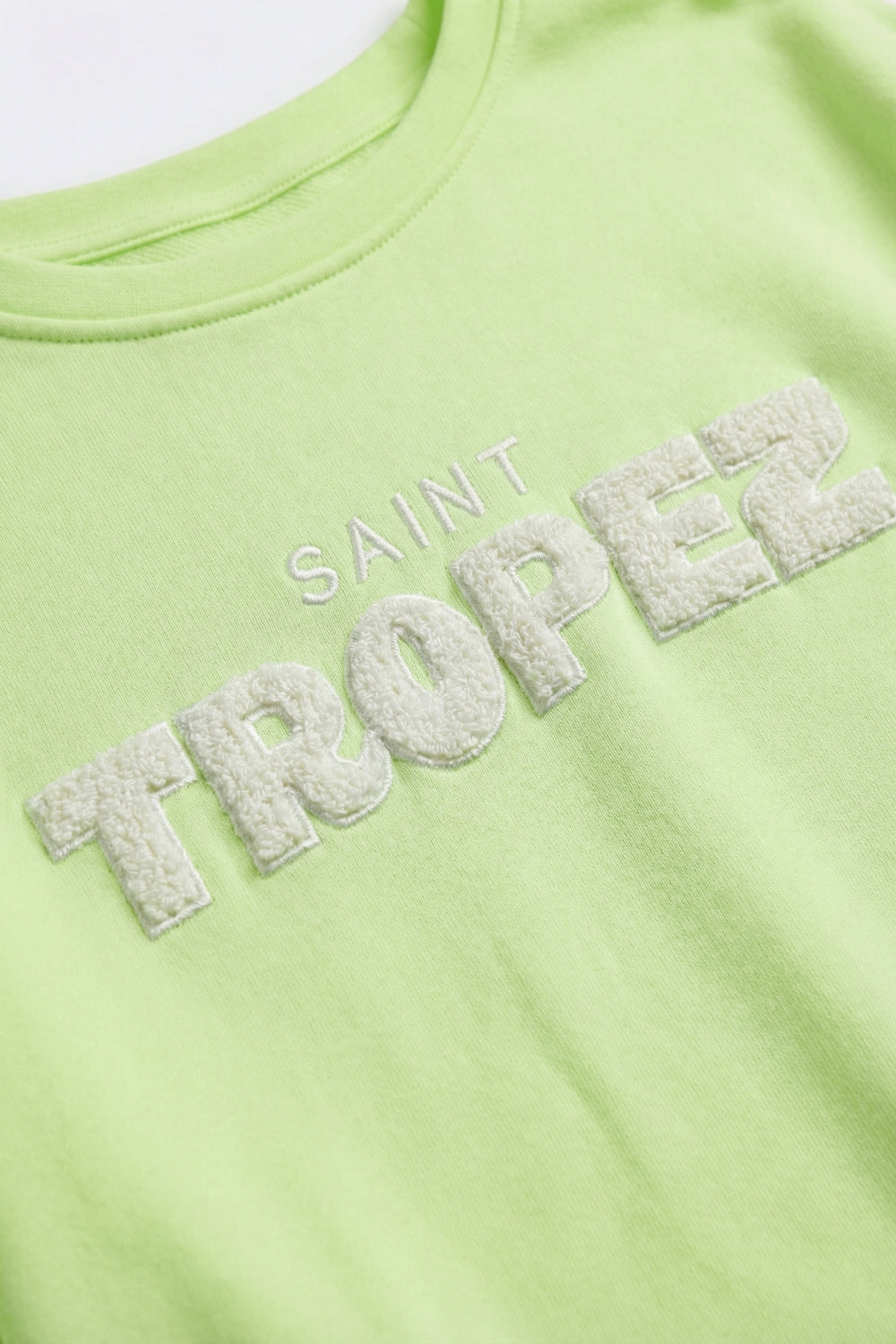 Saint Tropez Sweatshirt Lime Green