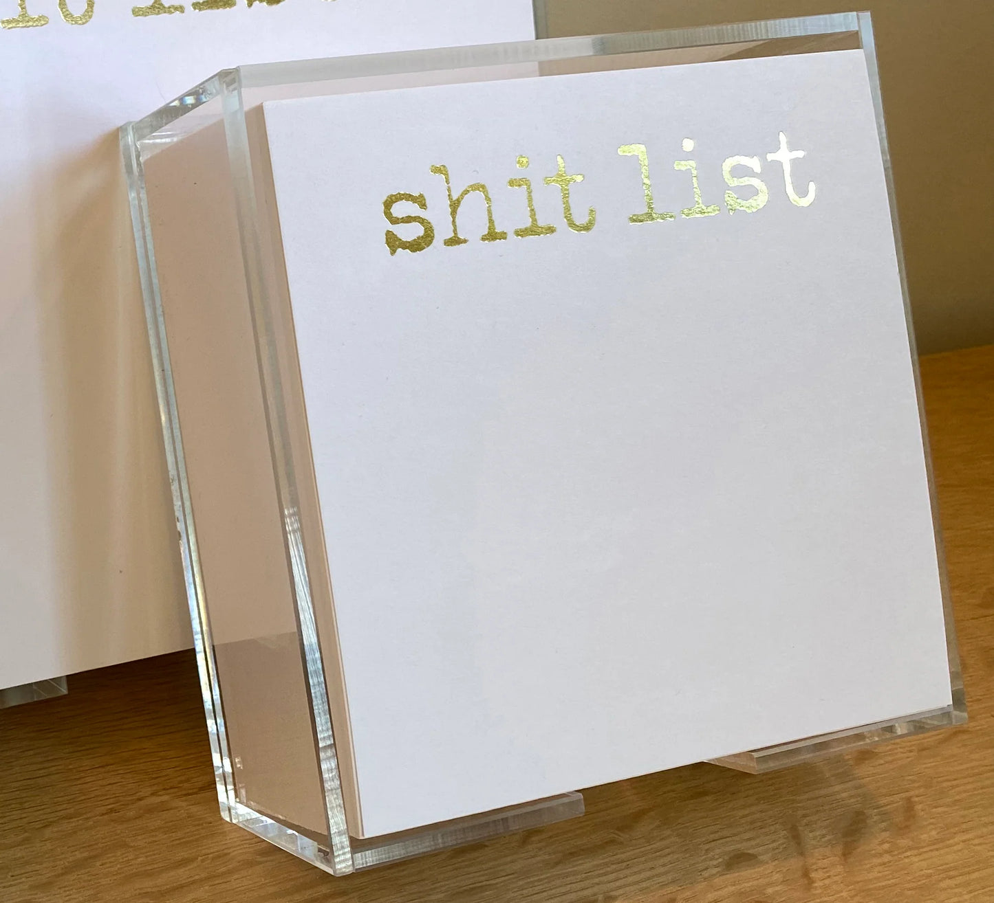 Notepad Paddie Gold Foil Shit List