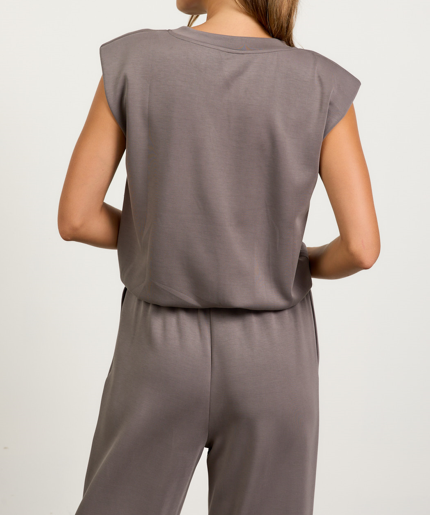 Dorothy Muscle Top Charcoal