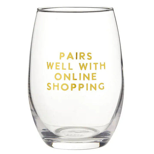 Online Shopping Wine Glass