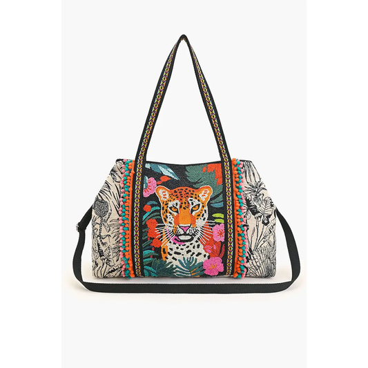Tropical Leopard Tote