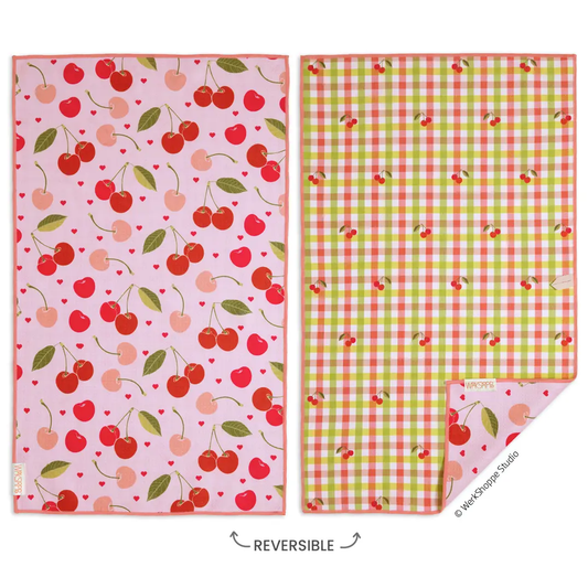 Cherry Hearts Dishtowel
