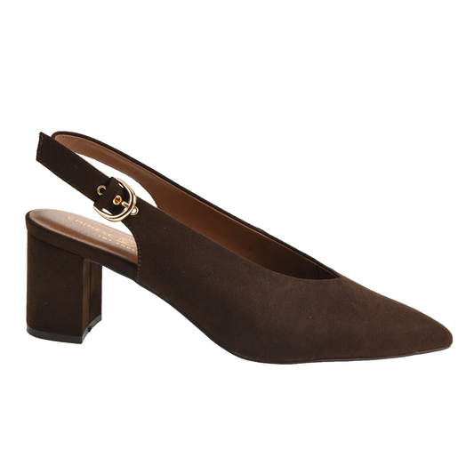 Menny Slingback Chocolate Suede