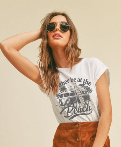 Rather be at the Beach Graphic Tee T-Shirt