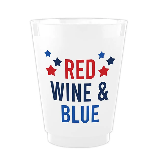 Frost Flex Cups Red Wine & Blue Set of 8