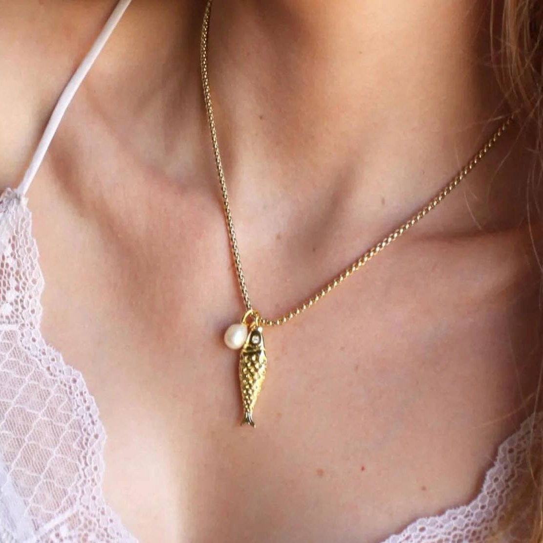 Gold Fish Necklace