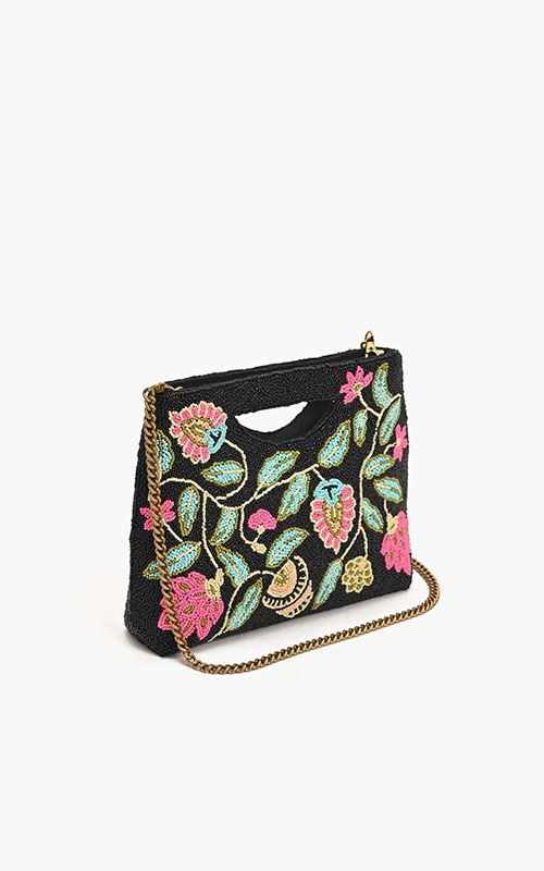 Night Flowers Clutch Bag