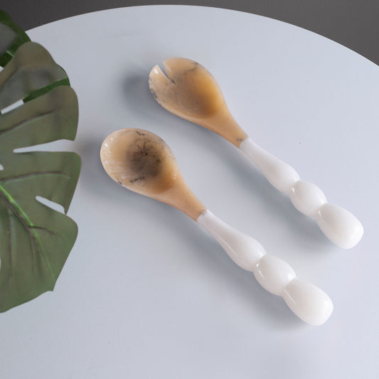 Rio Bubble Salad Servers White