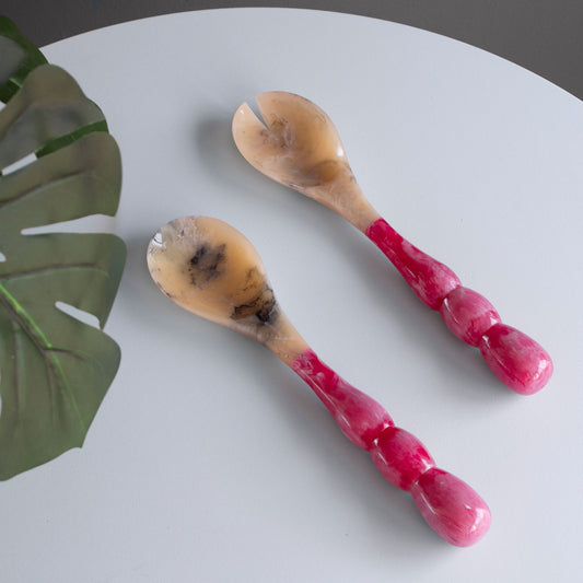 Rio Bubble Salad Servers Pink