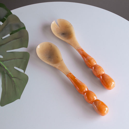 Rio Bubble Salad Servers Orange